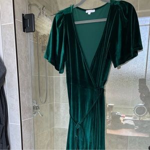 Velvet Wrap Dress